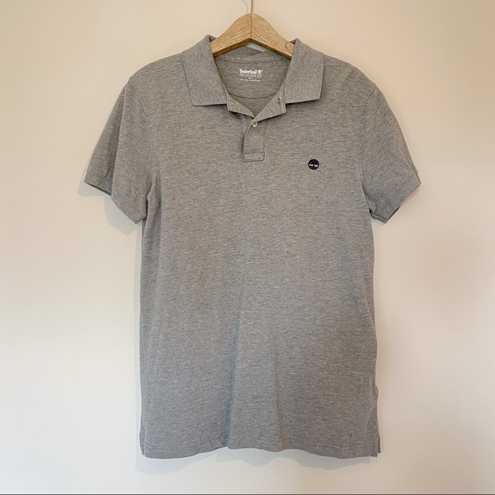 Timberland Gray Short Sleeve Polo Shirt